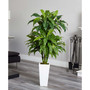 Marginatum Artificial Plant in White Tower Vase