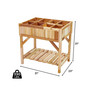 Garden Bed Elevated Wood & Herb Planter for Growing Fresh Flower