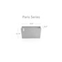 Paris Plastic Rectangular Flower Pot , Dark Grey, 23.5"