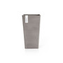 Rotterdam Recycled Mid High Plastic Planter, Taupe, 20 Inches