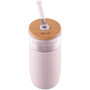 Devon 18-Oz. Glass Tumbler with Silicone Protection & Straw