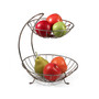Diversified Yumi 2-Tier Server Sturdy Steel Stacked Fruit Bowls
