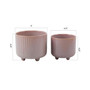 Cascade Footed Ceramic Planter, Set of 2