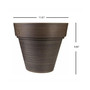 Gardener Select Wide Rim Flower Planter Brown 11.75" D x 9.75" H