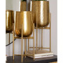 Metal Deep Recessed Dome Planter with Removable Stand Set of 2