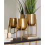Metal Deep Recessed Dome Planter with Removable Stand Set of 2