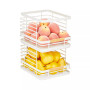 Metal Wire Stackable Food Storage Bin Basket - 2 Pack
