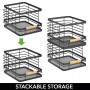 Metal Wire Stackable Food Storage Bin Basket - 2 Pack