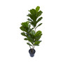65” Indoor/Outdoor UV-Resistant Artificial Fiddle Leaf Tree