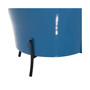 Set of 2 Blue Metal Farmhouse Planter, 9", 12"