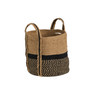 13" Boho Chic Natural Basket Planter with Handles