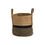 13" Boho Chic Natural Basket Planter with Handles