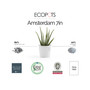 Amsterdam Recycled Plastic Planter, Pure White, 8 Inches