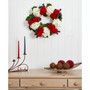 21" Geranium & Blue Berry Artificial Wreath