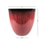 Gardener Select Large Egg Shaped Planter 15 Inch Red Flower