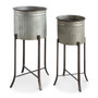 Set of 2 Iron Planters
