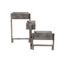 3.5-Ft. Gray Washed Expandable Decorative Planter