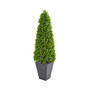 57” Eucalyptus Topiary Artificial Tree in Slate Planter (Indoor/Outdoor)