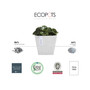 Rotterdam Plastic Planter, Pure White, 8 Inches