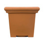 Plastic Terrazzo Square Planter Terra Cotta - 20 Inch