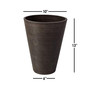Valencia Round Tapered Pot Planter Spun Chocolate