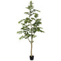 7' Potted Artificial Green Nandina Tree