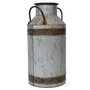 Galvanized Metal Rustic Milk Can, Large