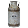 Galvanized Metal Rustic Milk Can, Large