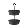Sunny Hanging Two-Tier Planter Round Anthracite - 12 Inch D