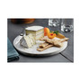 Pantryware White Marble & Teak Wood 10" Round Serving Board