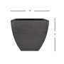 Modern Planter Short Square Slate 16 x 13"