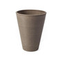 Valencia Round Tapered Pot Planter Spun Taupe 10 x 13 Inch