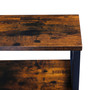 Computer Desk with Storage Shelves (Rustic Brown &Black)
