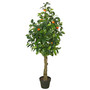 51" Artificial Green and Orange Real Touch Orange Tree