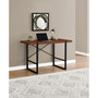 Desk with Floating Top and Metal Legs