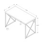 48"L Computer Desk in Glossy White