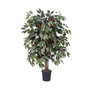 4' Artificial Capensia Bush, Black Plastic Pot