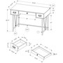 Wood Grain 48"L Computer Desk in Taupe