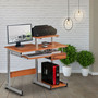 Complete Computer Workstation Desk, Woodgrain