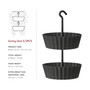 Sunny Hanging 2-Tiered Lace Planter Round Anthracite 10in