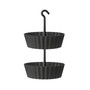 Sunny Hanging 2-Tiered Lace Planter Round Anthracite 10in