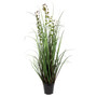 36" Artificial Potted Green Grass and Eucalyptus