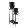 Black Metal Planter with Removable Stand Set of 2