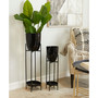 Black Metal Planter with Removable Stand Set of 2