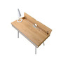 Modern Multi Storage Computer Desk with Storage, Pine