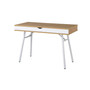 Modern Multi Storage Computer Desk with Storage, Pine