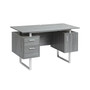 Modern Office Desk with Storage, Grey