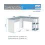 Techni Mobili Modern L-Shaped Desk w/ Side Shelves