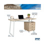 Modern Design Computer Desk with Storage, Sand