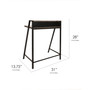 Wood Portable Compact Home Office Desk with Mini Hutch